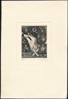 Olvashatatlan jelzéssel: Elnyúló formák 12/50, rézkarc, papír, paszpartuban, 10,5×7,5 cm