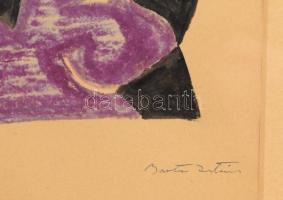 Barta István (1892-1976): Színes formák. Akvarell, papír, jelzett, üvegezett fakeretben. 26,5x19,5 c...