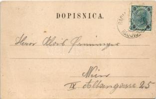 Brezje, Bresiach; Pozdrav iz Brezij. Art Nouveau, floral (EB)