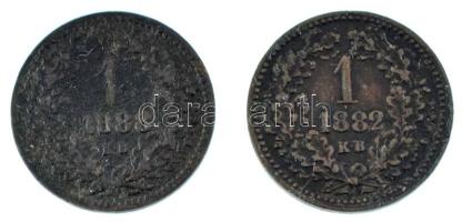 1882KB-1888KB 1kr Cu (2xklf) T:XF,VF karc, patina Adamo M4.1