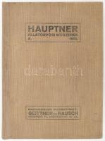 1913 Hauptner árjegyzék állatorvosi és állatgyógyászati műszerekről, Hauptner H. Berlin, magyarországi képviselő: Geittner és Rausch, javított gerinc, 391p