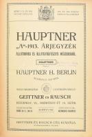 1913 Hauptner árjegyzék állatorvosi és állatgyógyászati műszerekről, Hauptner H. Berlin, magyarorszá...