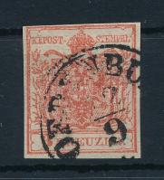 1850 3kr HP III. festékhiányos nyomat &quot;OEDENBU(RG)&quot;