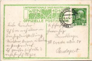 1910 Wien, Erste Internationale Jagdausstellung. Jagdschloss Ungarn / Magyar vadászkastély / The Fir...