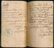 1861 Pest, Vándorlókönyv 15 kr okmánybélyeggel