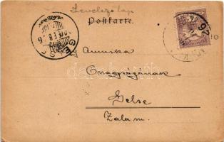 Art Nouveau bicycle - VI/6. Wiener Künstler-Postkarte. Druck und Verlag Philipp & Kramer, Wien s...