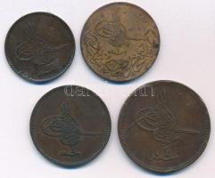 Oszmán Birodalom 1861. (1277/1) 20p Cu + 1864. (1277/4) 10p Cu + 20p + 40p Cu "Abdülaziz" ...