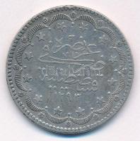 Oszmán Birodalom 1877. (1293/2) 20k Ag &quot;II. Abdülhamid&quot; T:VF patina Ottoman Empire 1877. (1293/2) 20 Kuruş Ag &quot;Abdülhamid II&quot; C:VF patina Krause KM#722