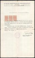 1934 Bp., Dr. Pajor Szanatórium szolgálati bizonyítványa Pajor Sándor (1861-1935) orvos, bőrgyógyász...