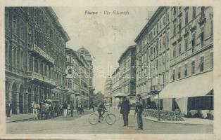 Fiume Adamich street with Grand Hotel Europe and Hotel Lloyd