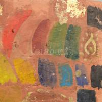 Kákonyi István (1917-1993): Jézus. Kerámia plakett, jelzett, kopással, 19x21 cm