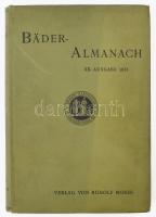 Bäder-Almanach. Mitteilungen der Bäder, Luftkurorte und Heilanstalten in Deutschland, Österreich-Ungarn, der Schweiz und den angrenzenden Gebieten für Ärzte und Heilbedürftige. Berlin, 1913, Rudolf Mosse, 661 p. Német nyelven. Kiadói egészvászon-kötés, kissé koszos borítóval, Tóth Lajos államtitkár (1856-1926) tulajdonosi bélyegzőjével.