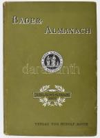 Bäder-Almanach. Mitteilungen der Bäder, Luftkurorte und Heilanstalten in Deutschland, Österreich-Ungarn, der Schweiz und den angrenzenden Gebieten für Ärzte und Heilbedürftige. Jubiläums-Ausgabe 1882-1907. Berlin, 1907, Rudolf Mosse, CXXIV+534 p. Német nyelven. Kiadói egészvászon-kötés, kissé viseltes állapotban, intézményi bélyegzőkkel, térképmelléklet nélkül.