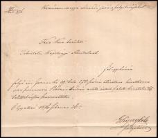 1876 Ógyalla, Ghyczy Béla szolgabíró levele a félegyházi kapitányi hivatalba