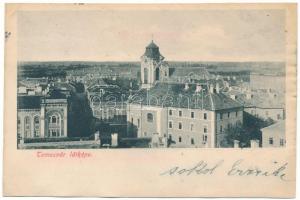 1901 Temesvár, Timisoara; látkép / general view (ázott / wet damage)