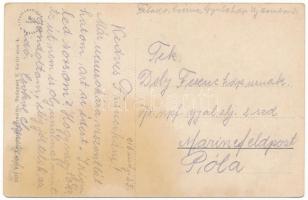 1916 Kaposvár, Fő utca, Révész József utóda, Lengyel Testvérek üzlete. Vasúti levelezőlapárusítás 24...