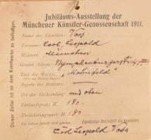 Voss, Carl Leopold (1856-1921): Pipacsmező (Mohnfeld). Akvarell, papír, jelzett, hátoldalán a )Műnch...