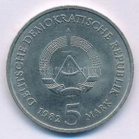 NDK 1982A 5M Cu-Ni "Weimar, Goethe ház" T:AU GDR 1982A 5 Mark Cu-Ni "Goethes Gartenha...