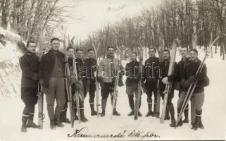 1914 Gellért Alfréd vívó síel és lő Nagytétényben és Diósjenőn 14 db fotólap / 14 ski photos of Ando...