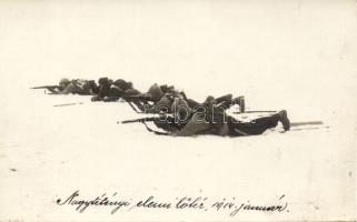 1914 Gellért Alfréd vívó síel és lő Nagytétényben és Diósjenőn 14 db fotólap / 14 ski photos of Ando...