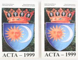 Acta - 1999. A Székely Nemzeti Múzeum és a Csíki Székely Múzeum Évkönyve. I-II. köt. Sepsiszentgyörgy, 2000, T3 Kiadó. Magyar és román nyelven. Kiadói papírkötés.