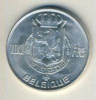 Belgium 1954. 100Fr Ag "4 király" T:2+