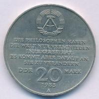 NDK 1983. 20M Cu-Ni "Karl Marx halálának 100. évfordulója" T:AU
GDR 1983. 20 Mark Cu-Ni &...