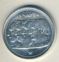 Belgium 1954. 100Fr Ag "4 király" T:2+