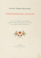 Zágoni Mikes Kelemen törökországi levelei. A magy. kir. kormány támogatásával, II. Rákóczi Ferencz hamvainak hazaszállítása alkalmából készült emlékkiadás. A bevezető tanulmányokat írták: Négyesy László, Thaly Kálmán, Beöthy Zsolt, Szily Kálmán, Erődi Béla. A leveleket az eredeti kézirat alapján kiadja: Miklós Ferencz. A díszítéseket rajzolta Edvi Illés Aladár. Bp., 1906, Franklin-Társulat, LXXX+233 p.+ 28 t. (hiányos). Kiadói dombornyomott, aranyozott egészbőr-kötés, Leszik-kötés, kopottas, kissé sérült borítóval, helyenként sérült, kijáró lapokkal és táblákkal.