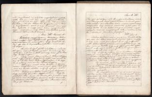 1866 Kézzel írt napló, Esztergom, Mosonmagyaróvár, Ács, stb helyiségekből. Kb 100 beírt oldalon egy ...