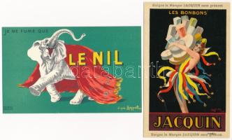 38 db RÉGI használatlan külföldi reklám képeslap plakátokról / 38 pre-1950 unused non-Hungarian adve...