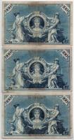 Német Birodalom 1898-1908. 100M (5xklf) T:F,VG közte szép papír
German Empire 1898-1908. 100 Mark (...