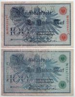 Német Birodalom 1898-1908. 100M (5xklf) T:F,VG közte szép papír
German Empire 1898-1908. 100 Mark (...