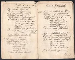 cca 1840 Versek, kézzel írt hazafias és vallási versek 9 oldalon