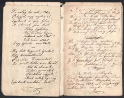 cca 1840 Versek, kézzel írt hazafias és vallási versek 9 oldalon