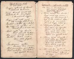 cca 1840 Versek, kézzel írt hazafias és vallási versek 9 oldalon