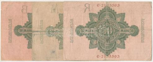 Német Birodalom 1906-1910. 50M (3xklf) T:F,VG
German Empire 1906-1910. 50 Mark (3xdiff) C:F,VG