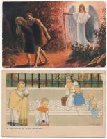 6 db RÉGI angyalos képeslap / 6 pre-1945 motive postcards with angels