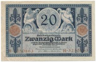 Német Birodalom 1915. 20M T:F szép papír German Empire 1915. 20 Mark C:F fine paper Krause P#63