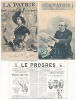 5 db RÉGI francia képeslap vegyes minőségben: újság / 5 pre-1945 French postcards in mixed quality: newspapers