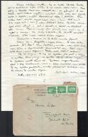 cca 1928-1929 Gombosi Ottó (1902-1955) zenetörténész, zenekritikus autográf sorai 5 db levélben Seib...