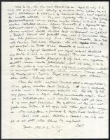 cca 1928-1929 Gombosi Ottó (1902-1955) zenetörténész, zenekritikus autográf sorai 5 db levélben Seib...