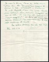 cca 1928-1929 Gombosi Ottó (1902-1955) zenetörténész, zenekritikus autográf sorai 5 db levélben Seib...