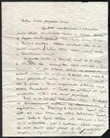 cca 1928-1929 Gombosi Ottó (1902-1955) zenetörténész, zenekritikus autográf sorai 5 db levélben Seib...