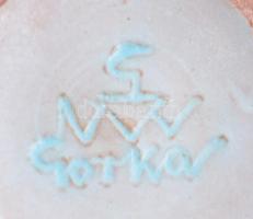 Gorka Géza (1894-1971): Repesztett mázas váza, jelzett, m: 24 cm