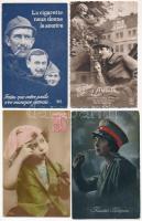 24 db RÉGI képeslap vegyes minőségben: dohányozás, cigizés, pipázás / 24 pre-1945 postcards in mixed quality: smoking