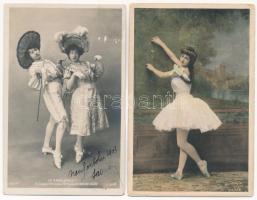 19 db RÉGI képeslap vegyes minőségben: táncolás / 19 pre-1945 postcards in mixed quality: dancing