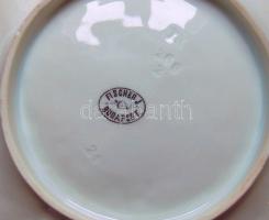 cca 1880 Fischer Ignác (Herendi) porcelán tál levél alakú / Antique Herend (Fischer I.) chinaware pl...