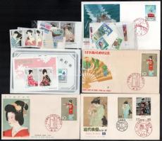 Japán 46 db FDC és CM + néhány bélyeg és blokk