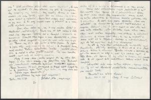 1929 Gombosi Ottó (1902-1955) zenetörténész, zenekritikus autográf sorai 6 db levélben és 1 db level...